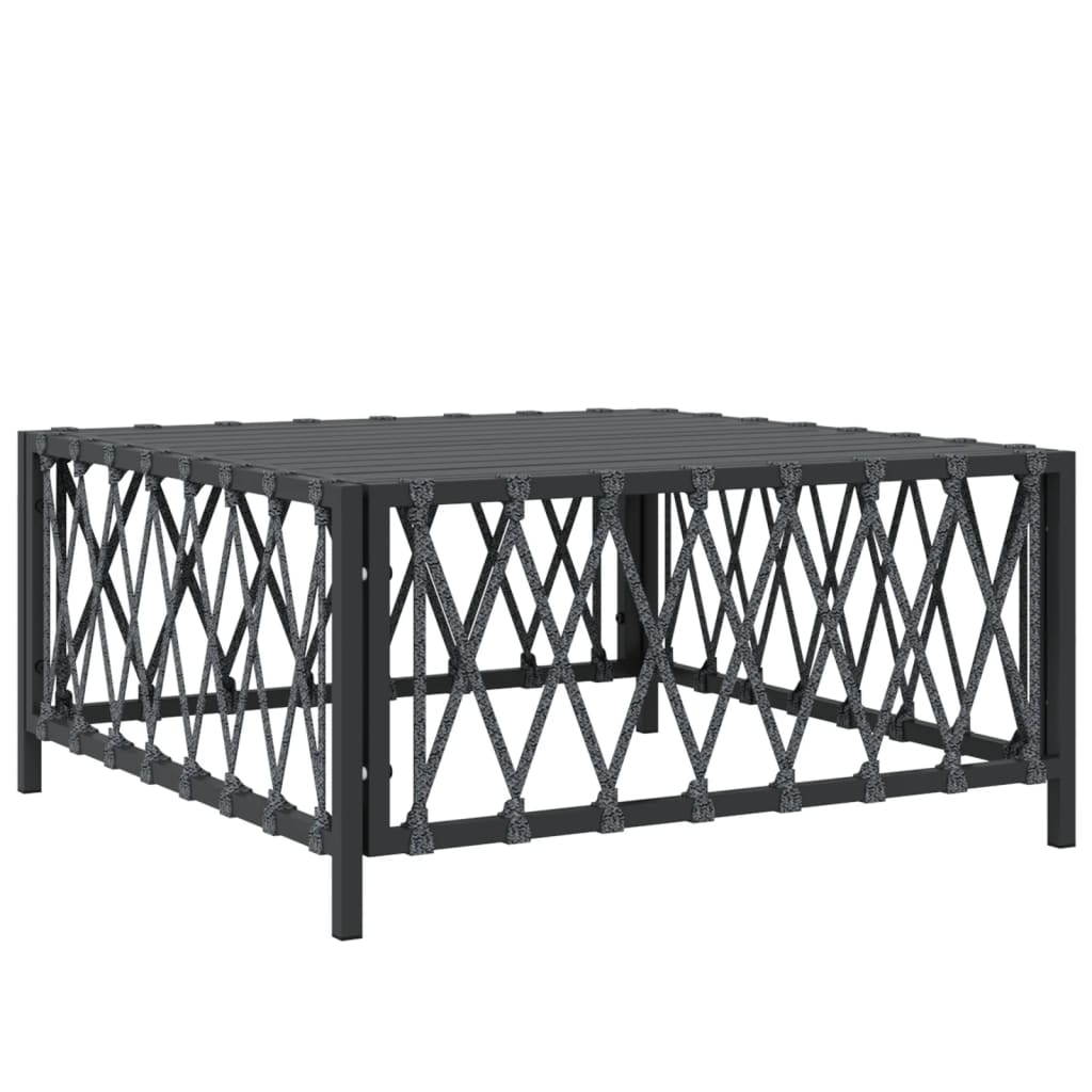 5 Piece Patio Lounge Set with Cushions Anthracite Steel