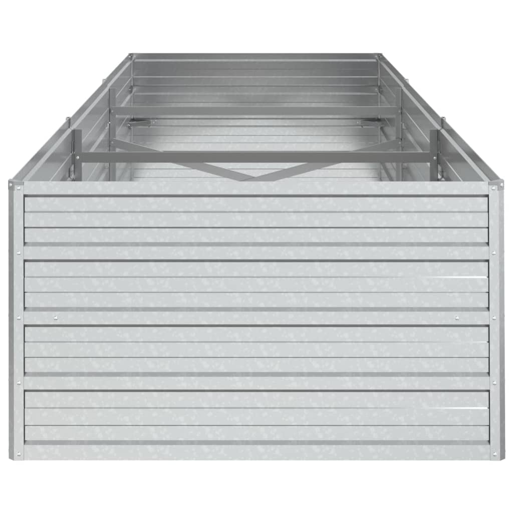 Garden Raised Bed 94.5"x31.5"x17.7" Galvanized Steel Silver