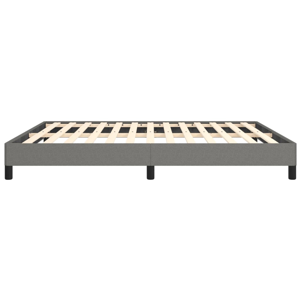 Bed Frame without Mattress Dark Gray 76"x79.9" King Fabric