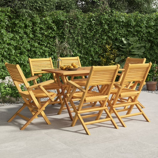 Folding Patio Chairs 6 pcs 21.7"x24.4"x35.4" Solid Wood Teak