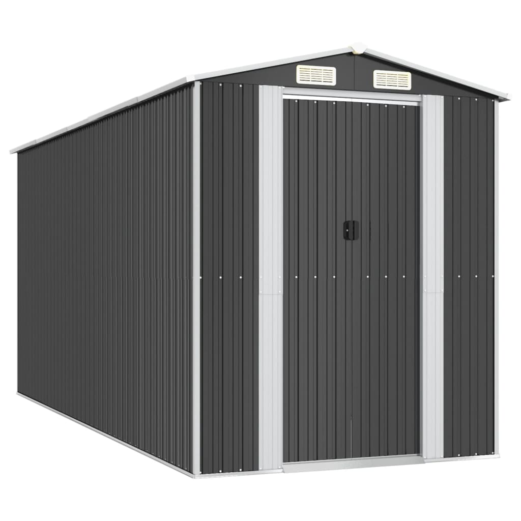 Garden Shed Anthracite 75.6"x173.2"x87.8" Galvanized Steel