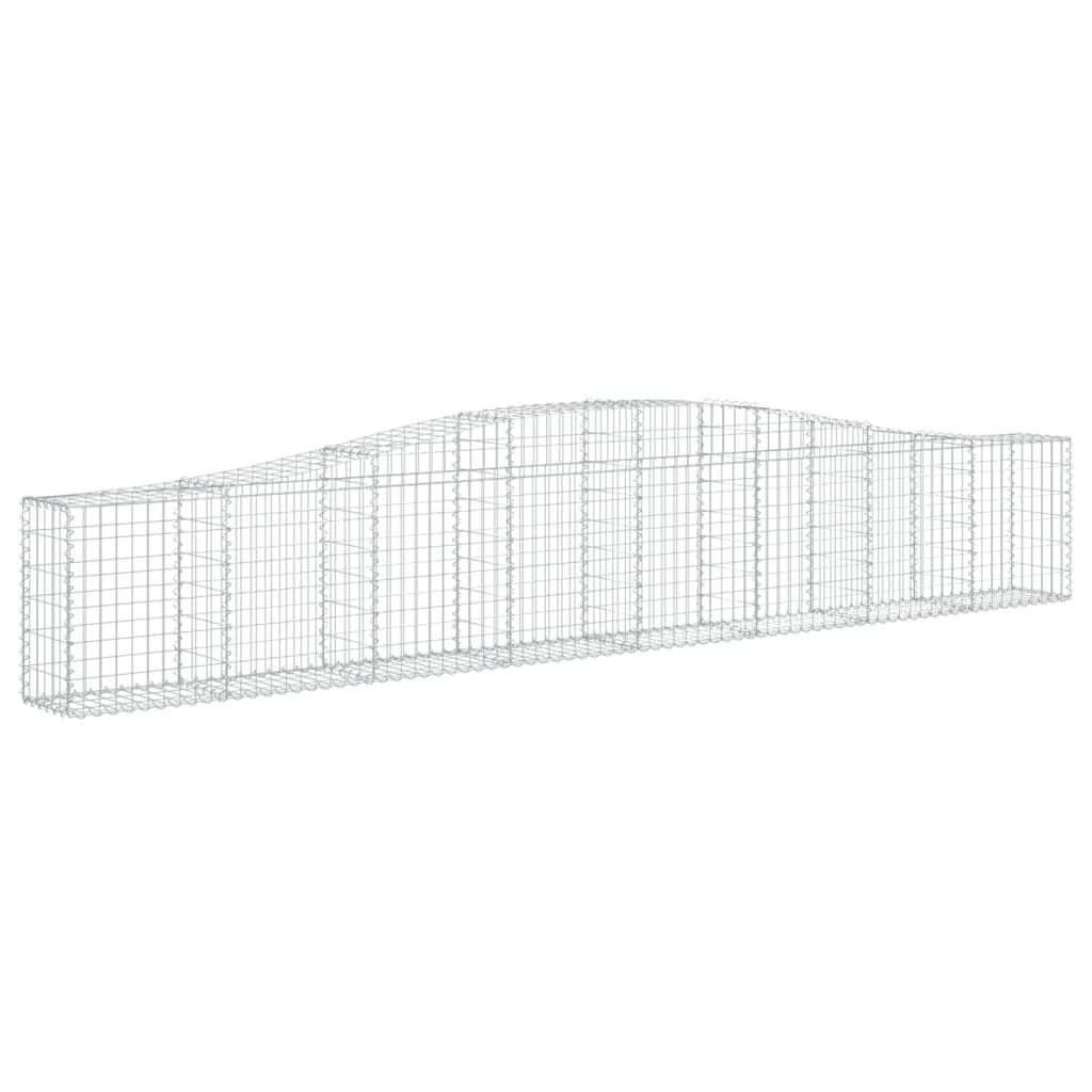 Arched Gabion Baskets 10 pcs 157.5"x11.8"x23.6"/31.5" Galvanized Iron