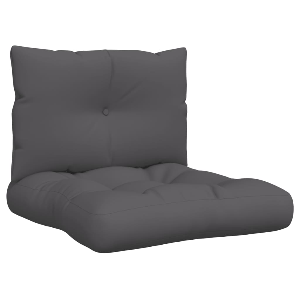 Pallet Cushions 2 pcs Anthracite Fabric