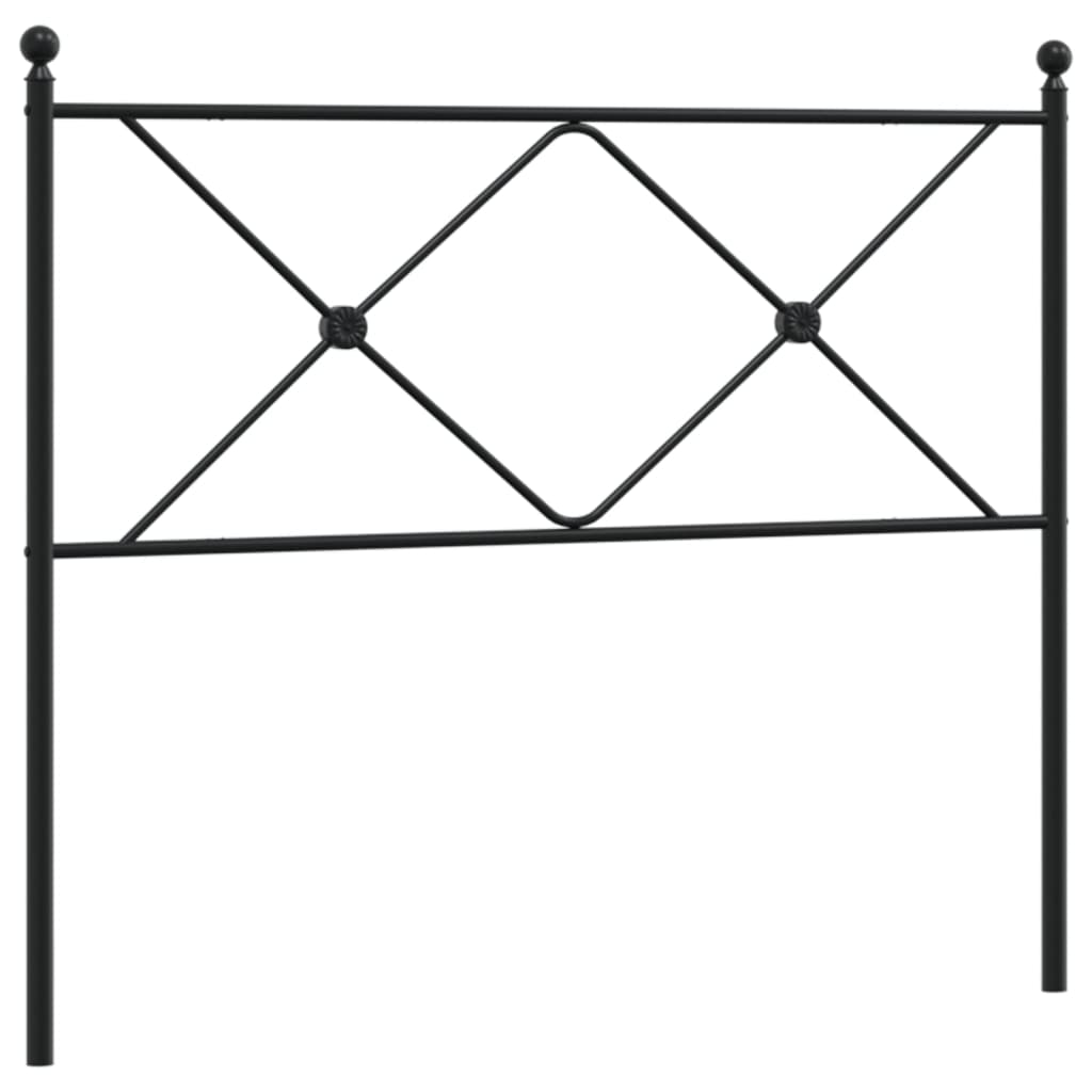 Metal Headboard Black 39.4"