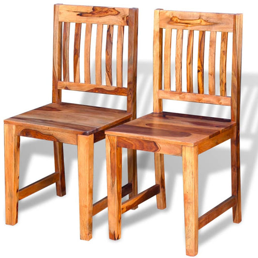 Dining Chairs 2 pcs Solid Sheesham Wood