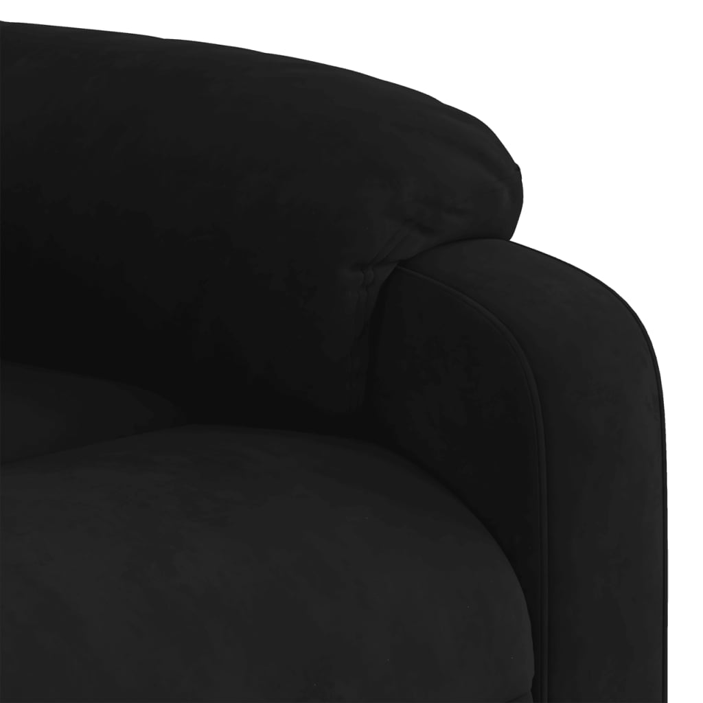 Electric Massage Recliner Chair Black Velvet