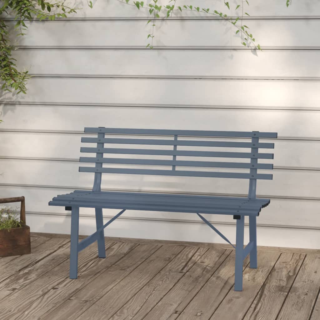 Patio Bench 43.3" Steel Gray