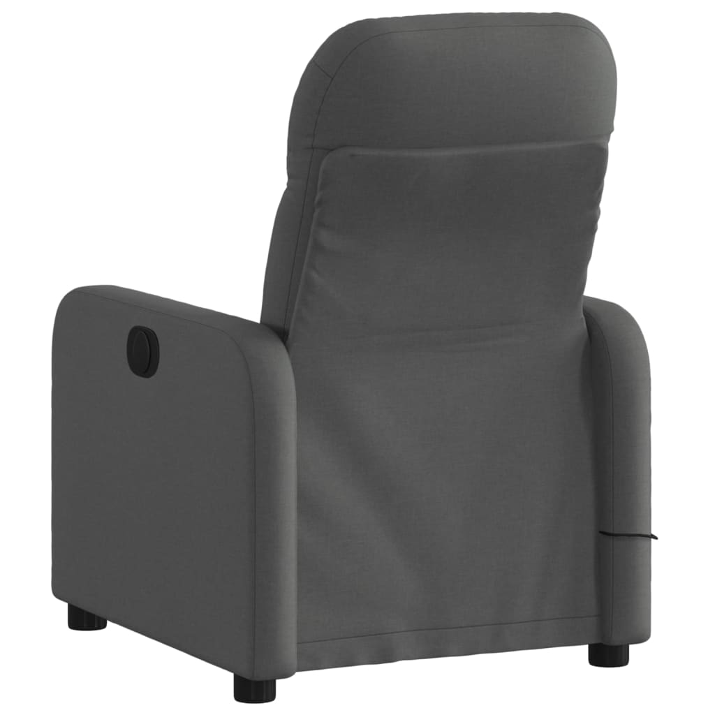 Electric Massage Recliner Chair Dark Gray Fabric