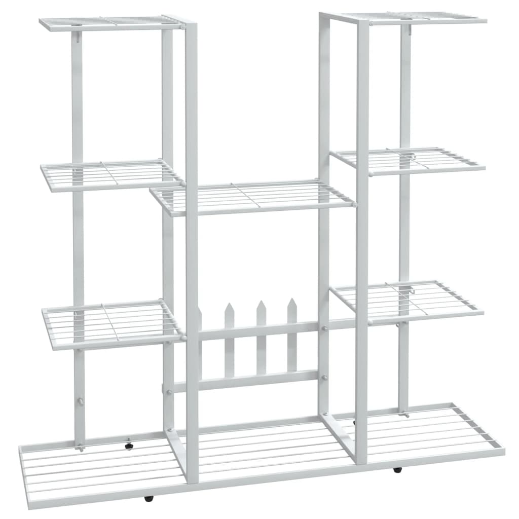 Flower Stand 37.2"x9.8"x35" White Iron