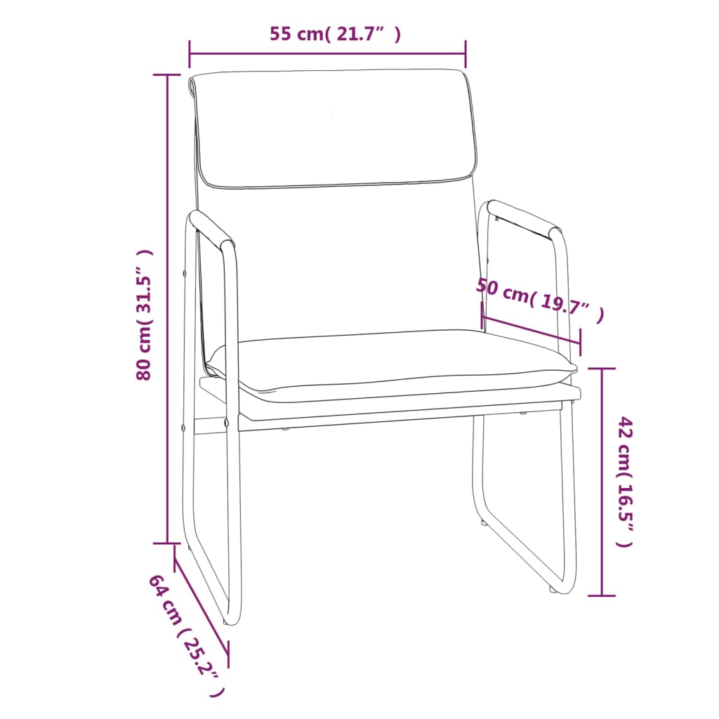 Lounge Chair Dark Gray 21.7"x25.2"x31.5" Fabric