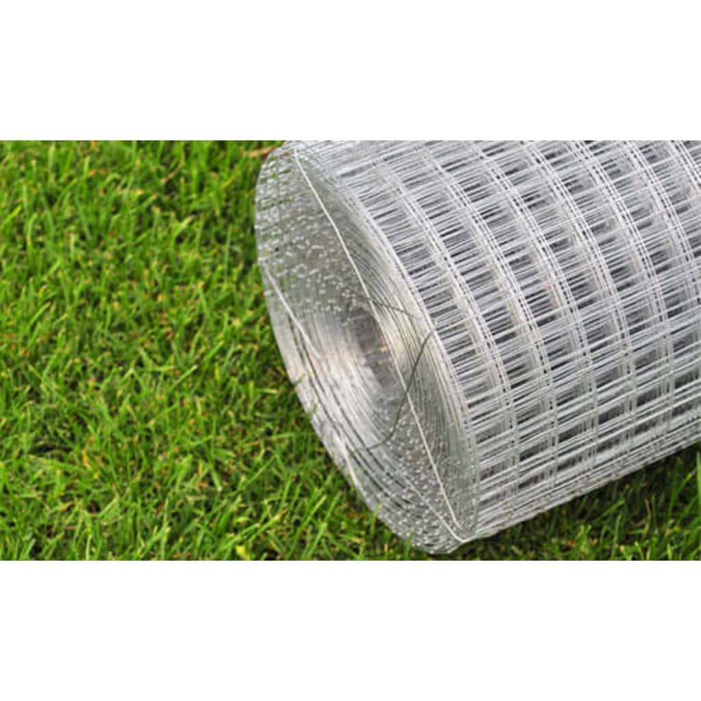 Chicken Wire Fence Galvanized Steel 32.8'x3.3' Silver