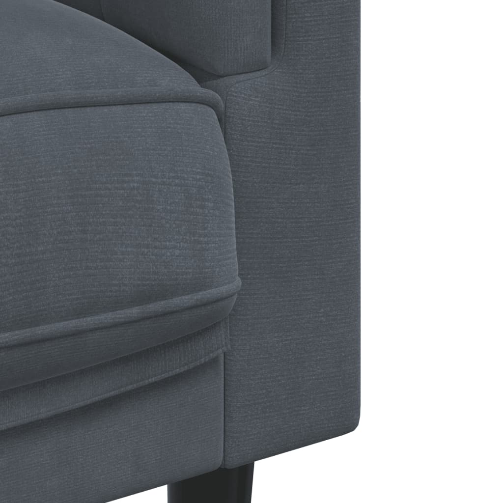 Sofa Chair with Cushion Dark Gray Velvet