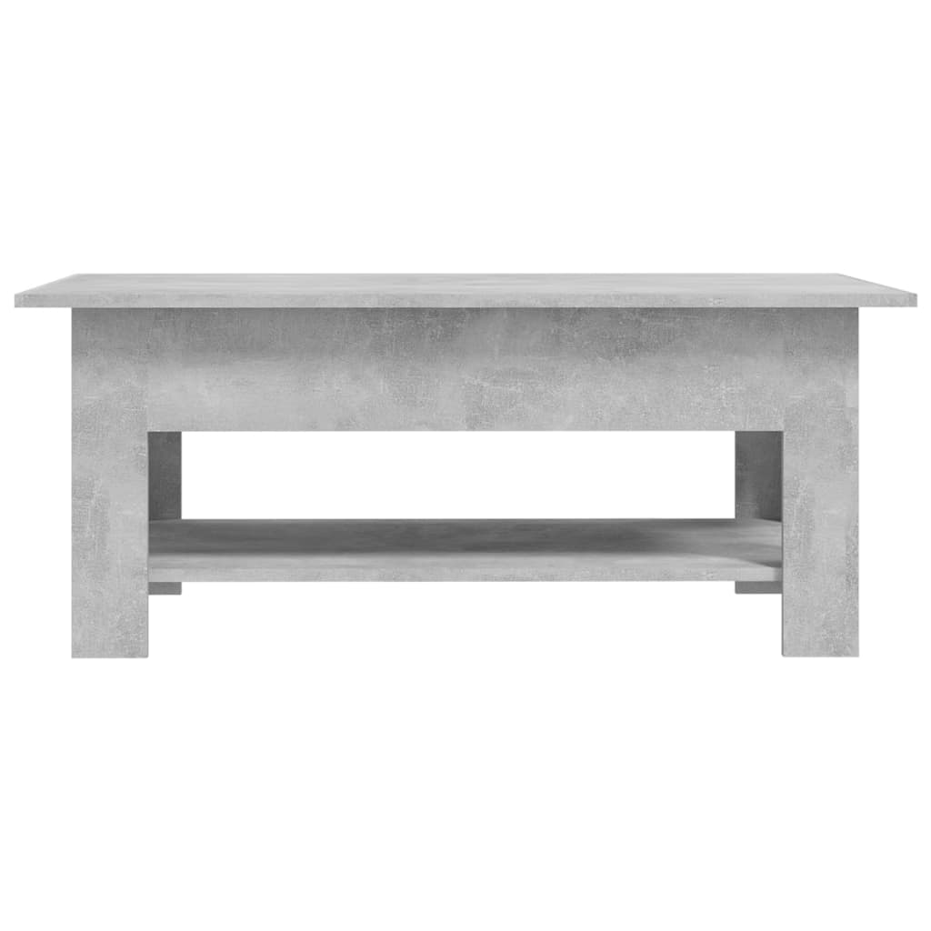 Coffee Table Concrete Gray 40.2"x21.7"x16.5" Engineered Wood