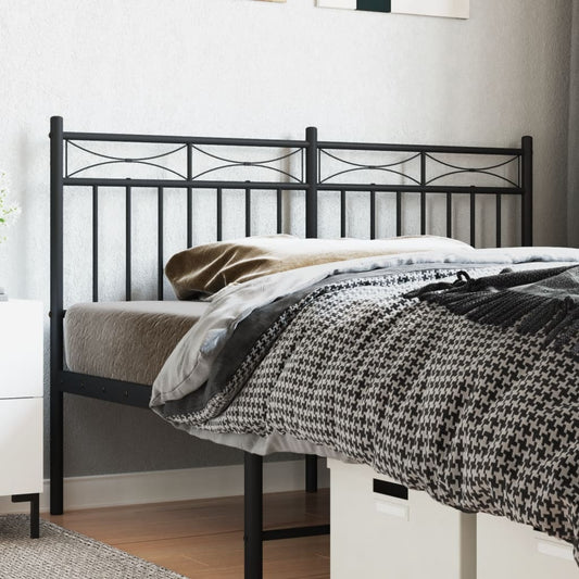 Metal Headboard Black 59.1"