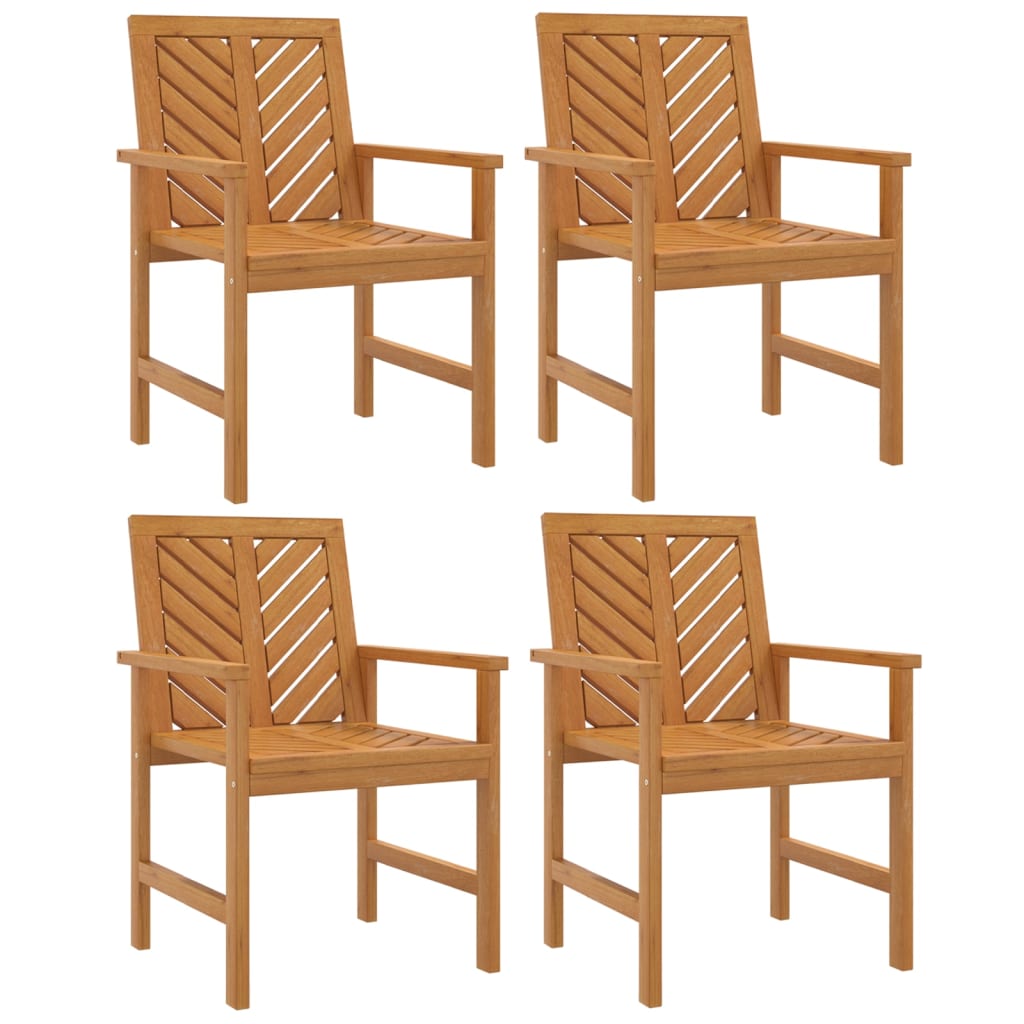 Patio Dining Chairs 4 pcs Solid Wood Acacia