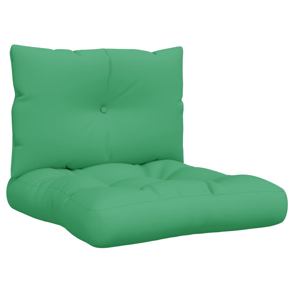 Pallet Cushions 2 pcs Green Fabric