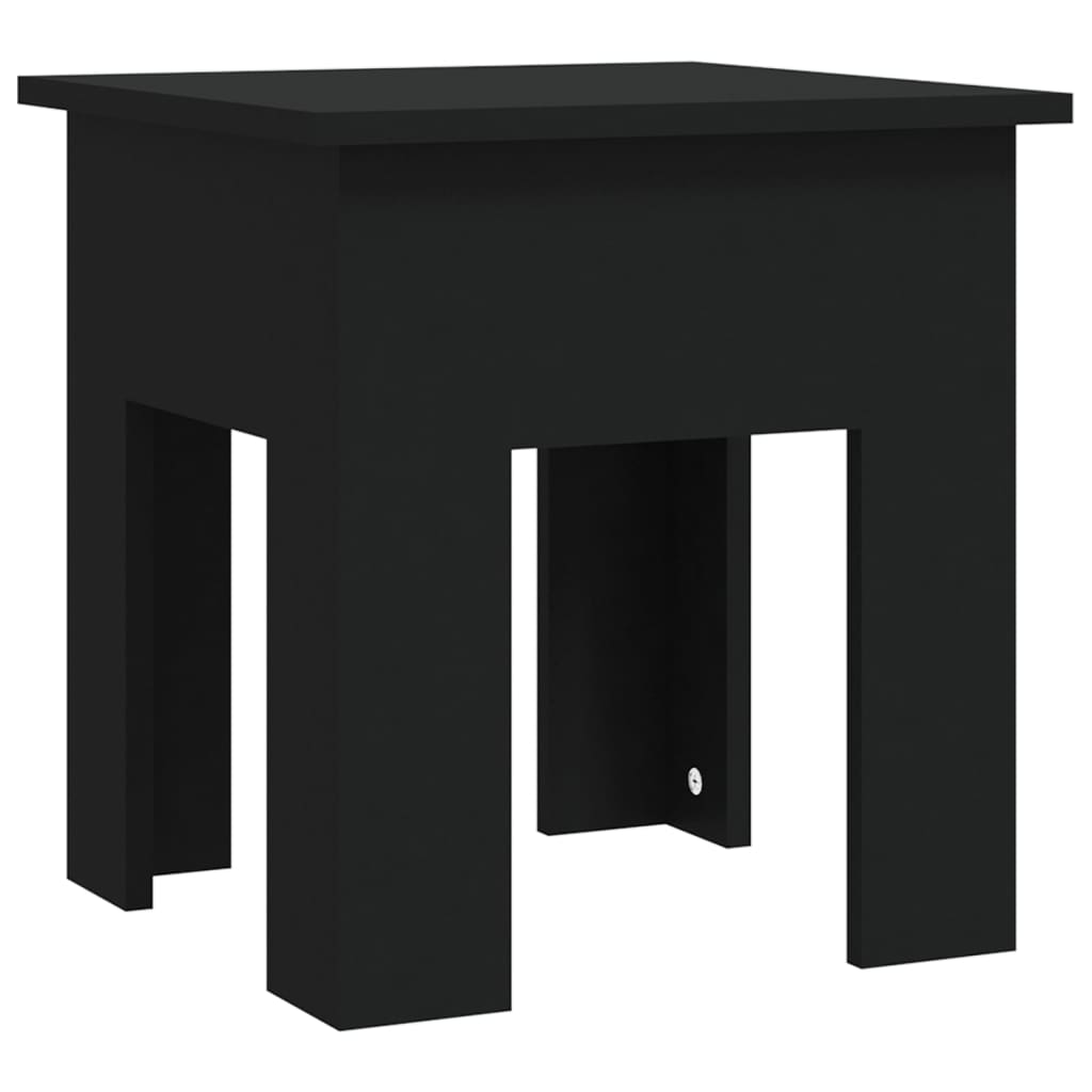 Coffee Table Black 15.7"x15.7"x16.5" Engineered Wood