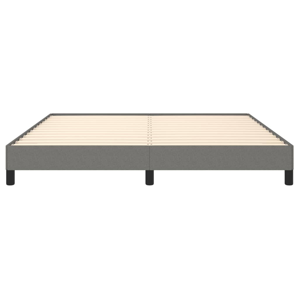 Bed Frame without Mattress Dark Gray 76"x79.9" King Fabric