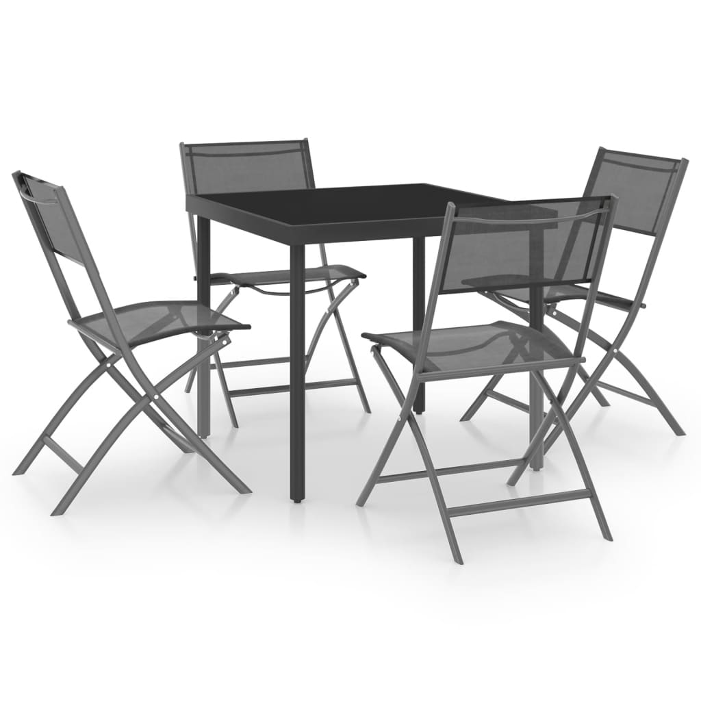 5 Piece Patio Dining Set Steel