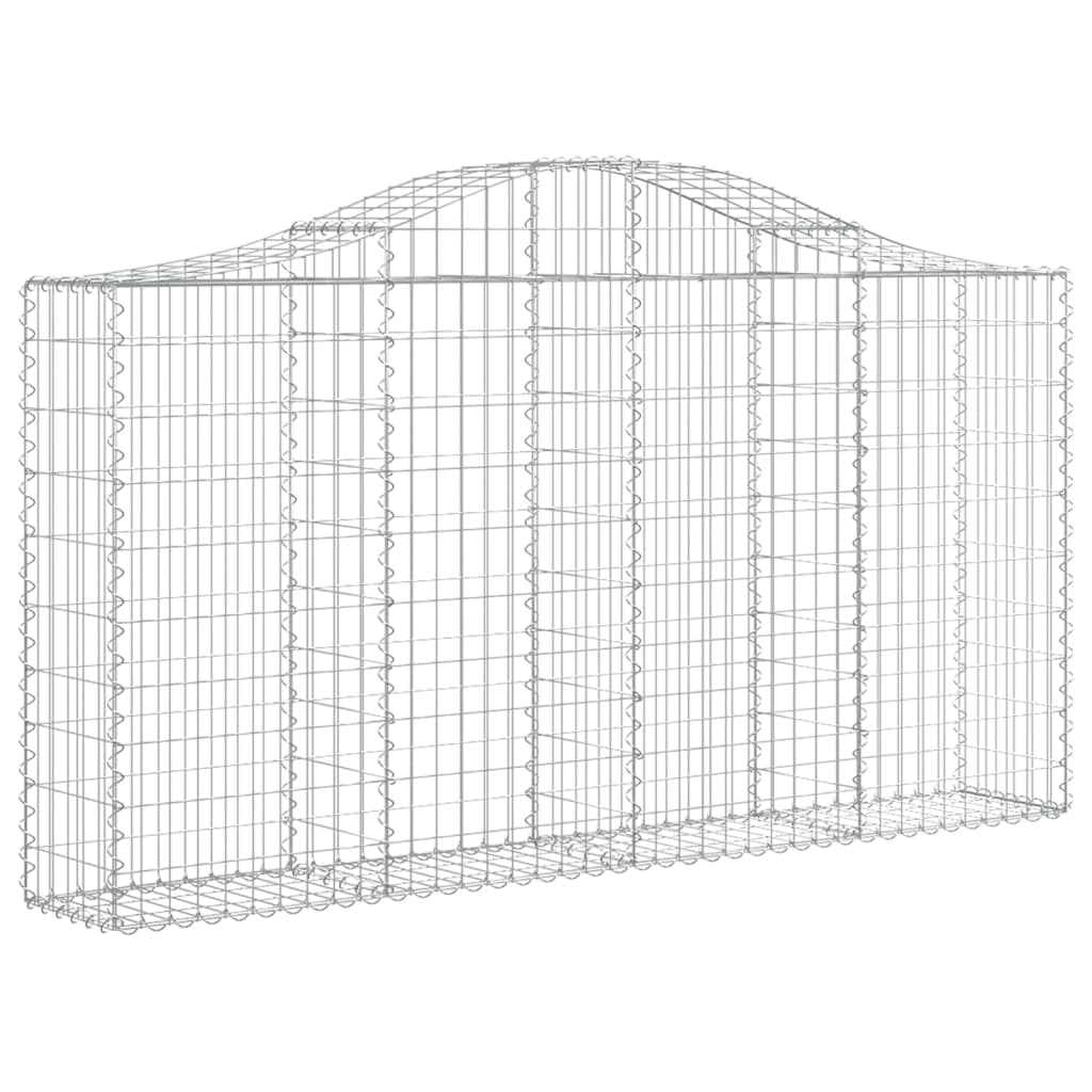 Arched Gabion Baskets 20 pcs 78.7"x11.8"x39.4"/47.2" Galvanized Iron