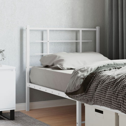 Metal Headboard White 39.4"