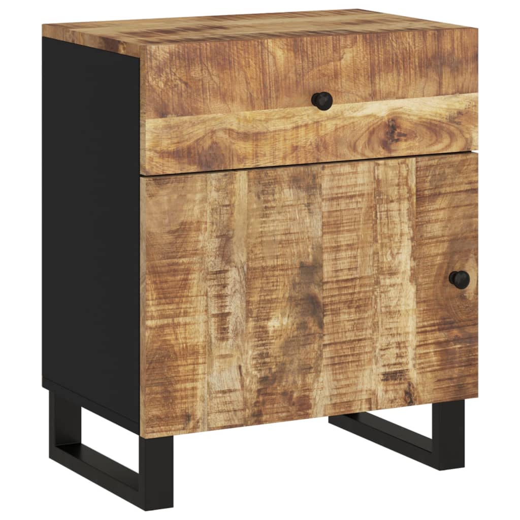 Bedside Cabinet 19.7"x13"x23.6" Solid Wood Mango&Engineered Wood