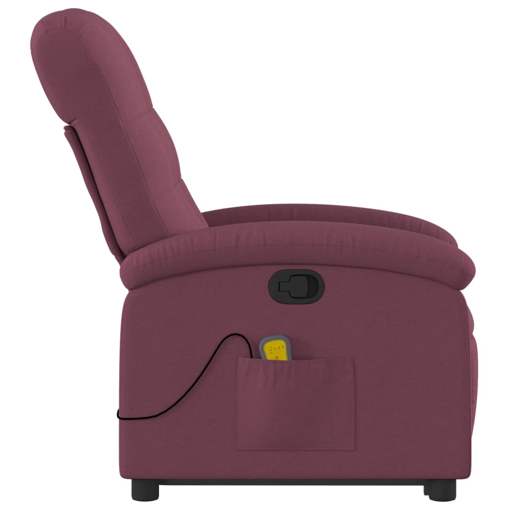 Stand up Massage Recliner Chair Purple Fabric