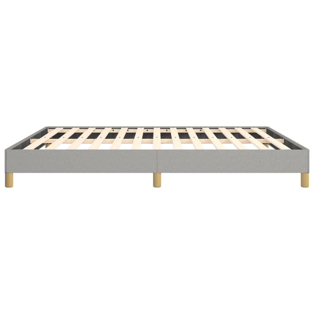 Bed Frame without Mattress Light Gray California King Fabric