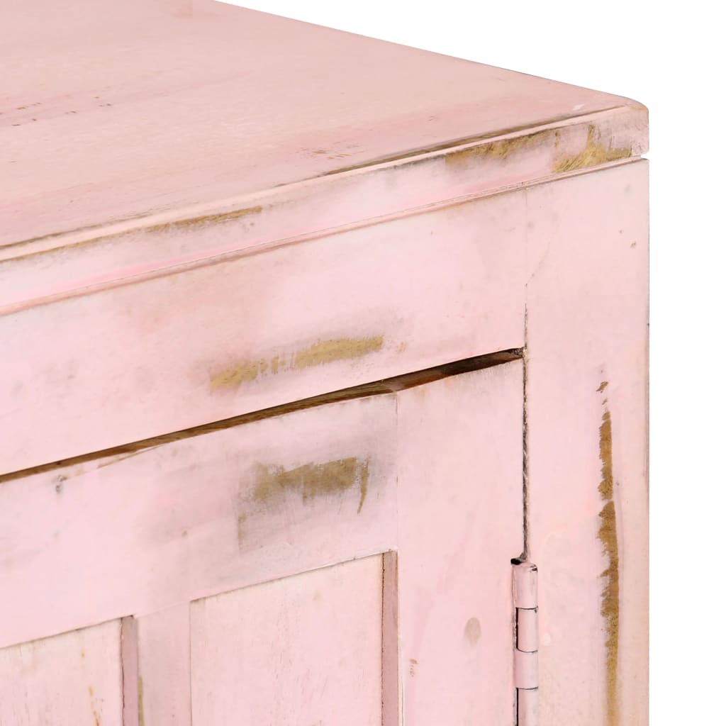 Sideboard Light Pink 43.3"x13.8"x27.6" Solid Mango Wood