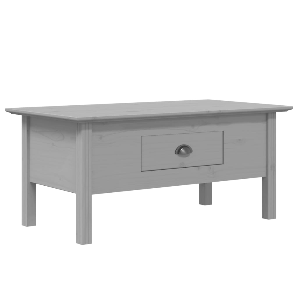 Coffee Table BODO Gray 39.4"x21.7"x18.1" Solid Wood Pine