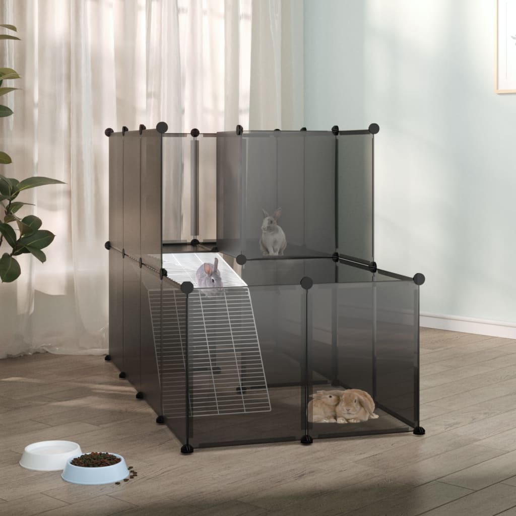 Small Animal Cage Transparent 55.9"x29.1"x36.6" PP and Steel