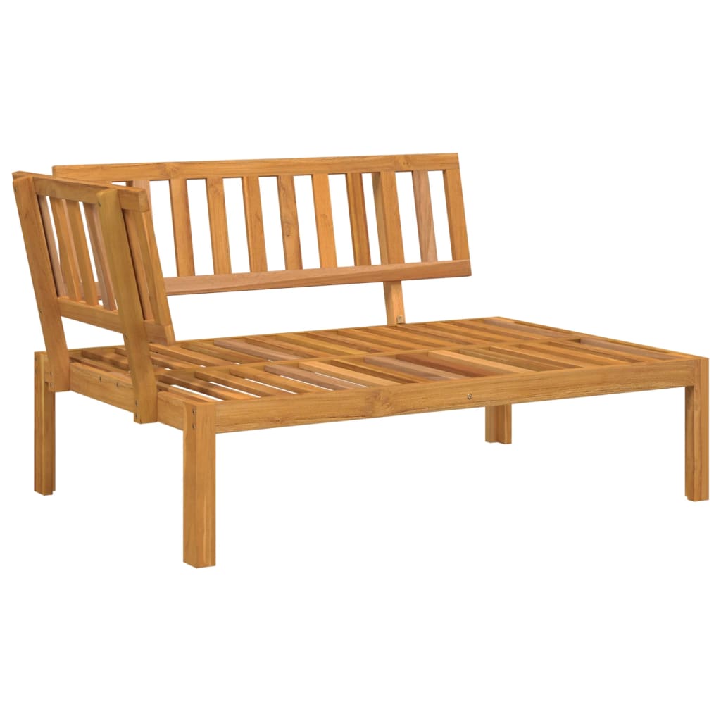 2 Piece Patio Pallet Sofa Set with Cushions Solid Wood Acacia