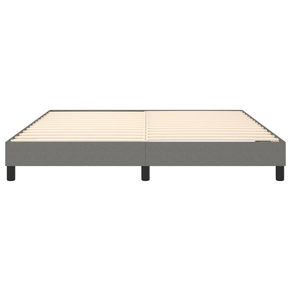 Bed Frame without Mattress Dark Gray King Fabric (US Only)