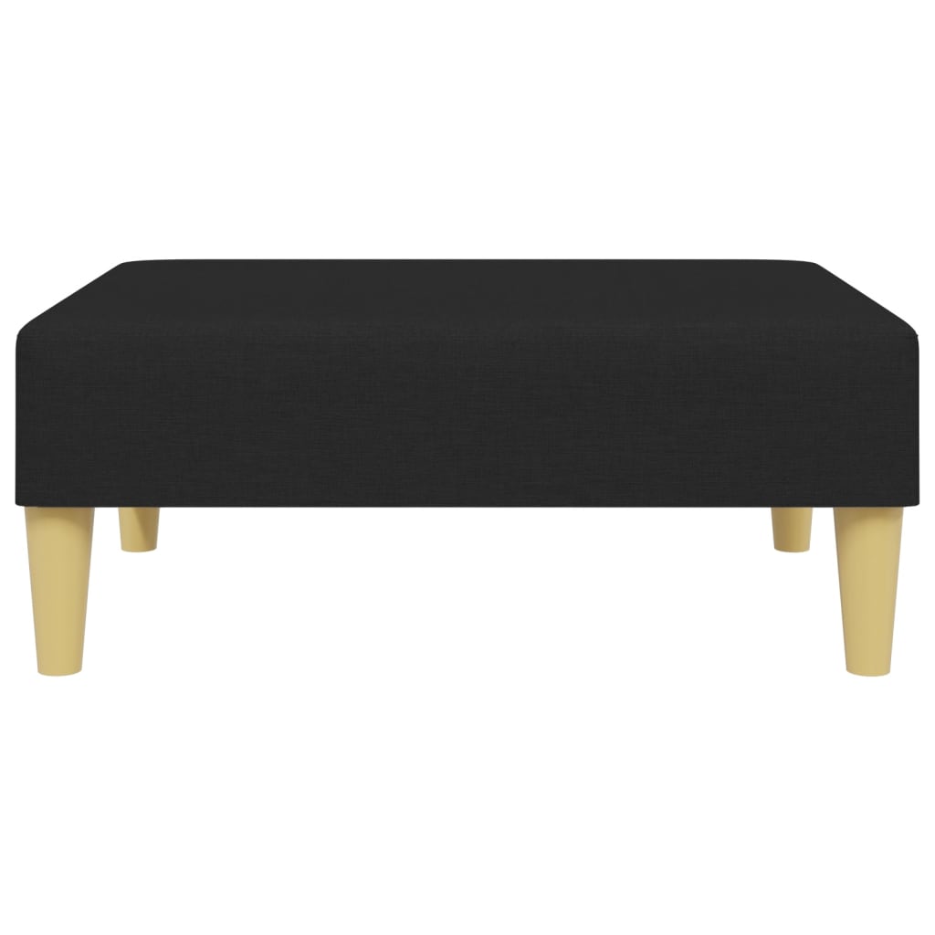 Footstool Black 30.3"x21.7"x12.2" Fabric