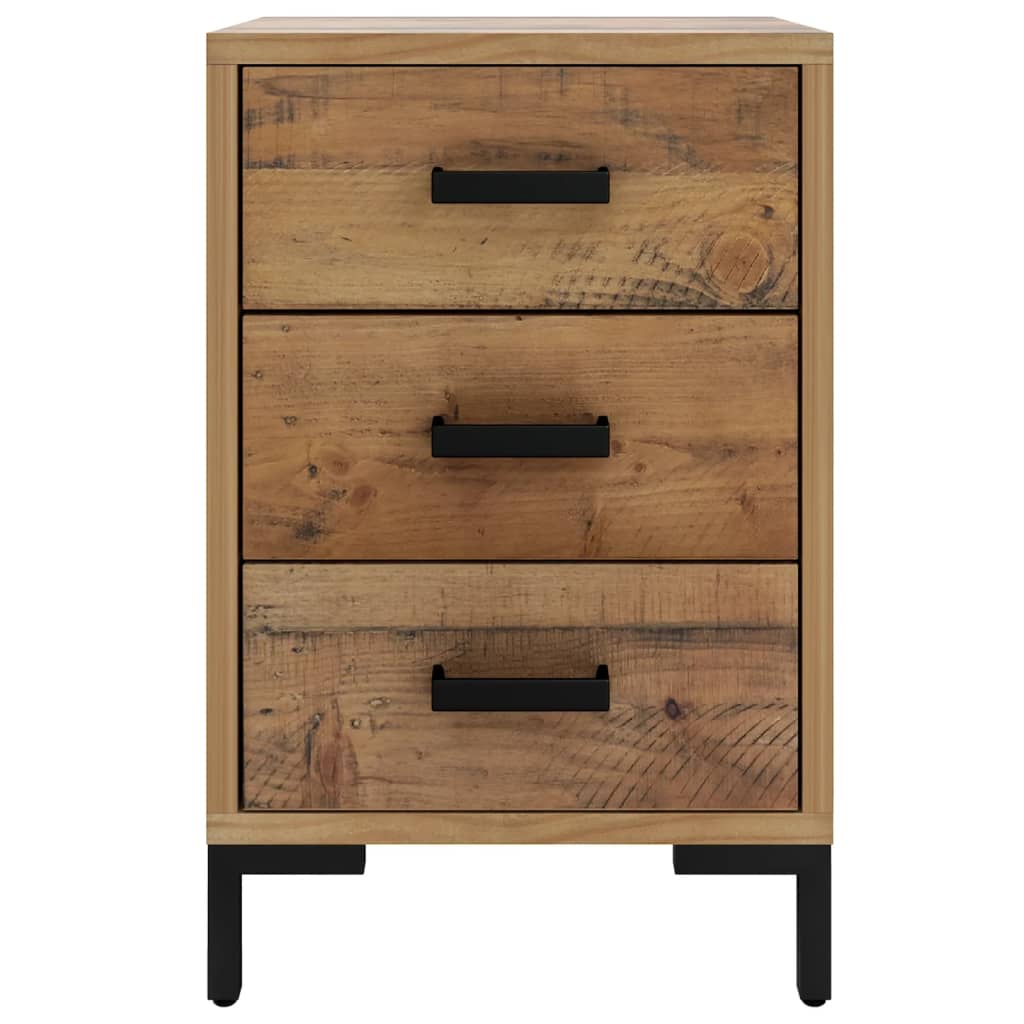 Bedside Cabinet Brown 15.7"x11.8"x21.7" Solid Wood Pine