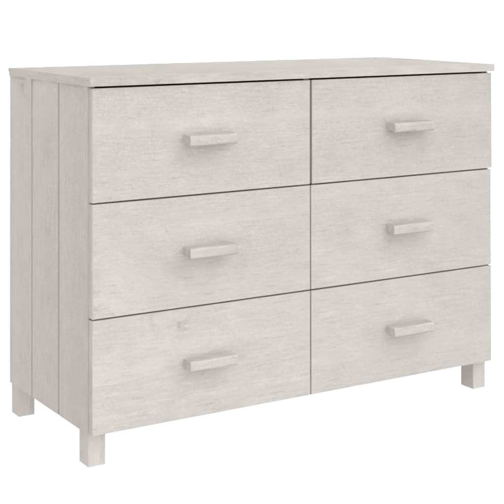 Sideboard HAMAR White 44.5"x15.7"x31.5" Solid Wood Pine