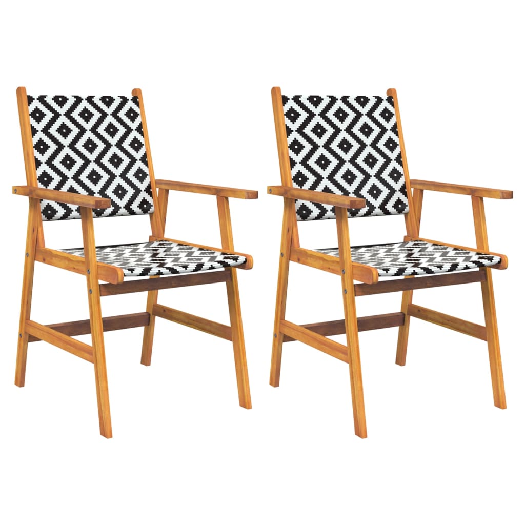 3 Piece Patio Dining Set Solid Wood Acacia