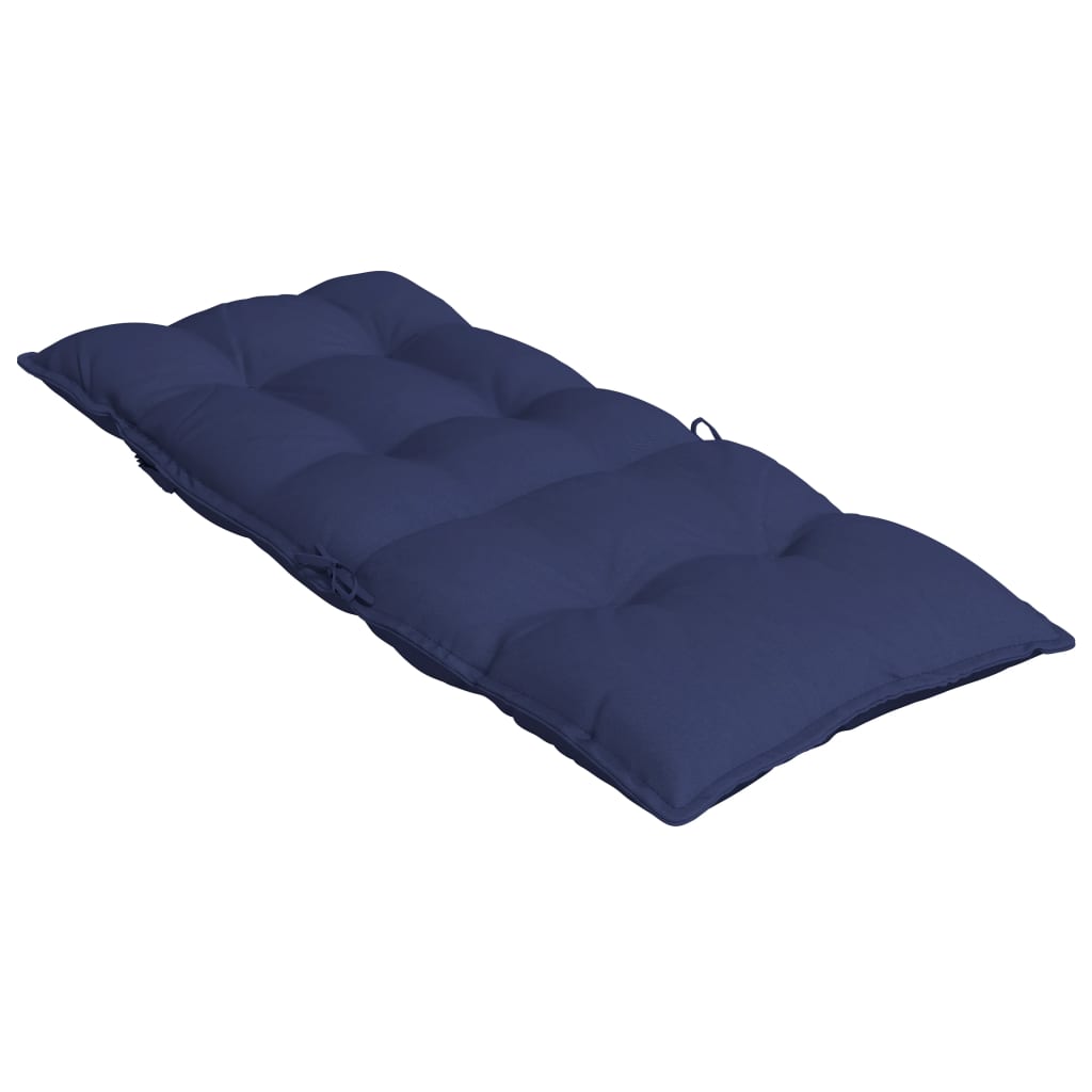 Highback Chair Cushions 6 pcs Navy Blue Oxford Fabric