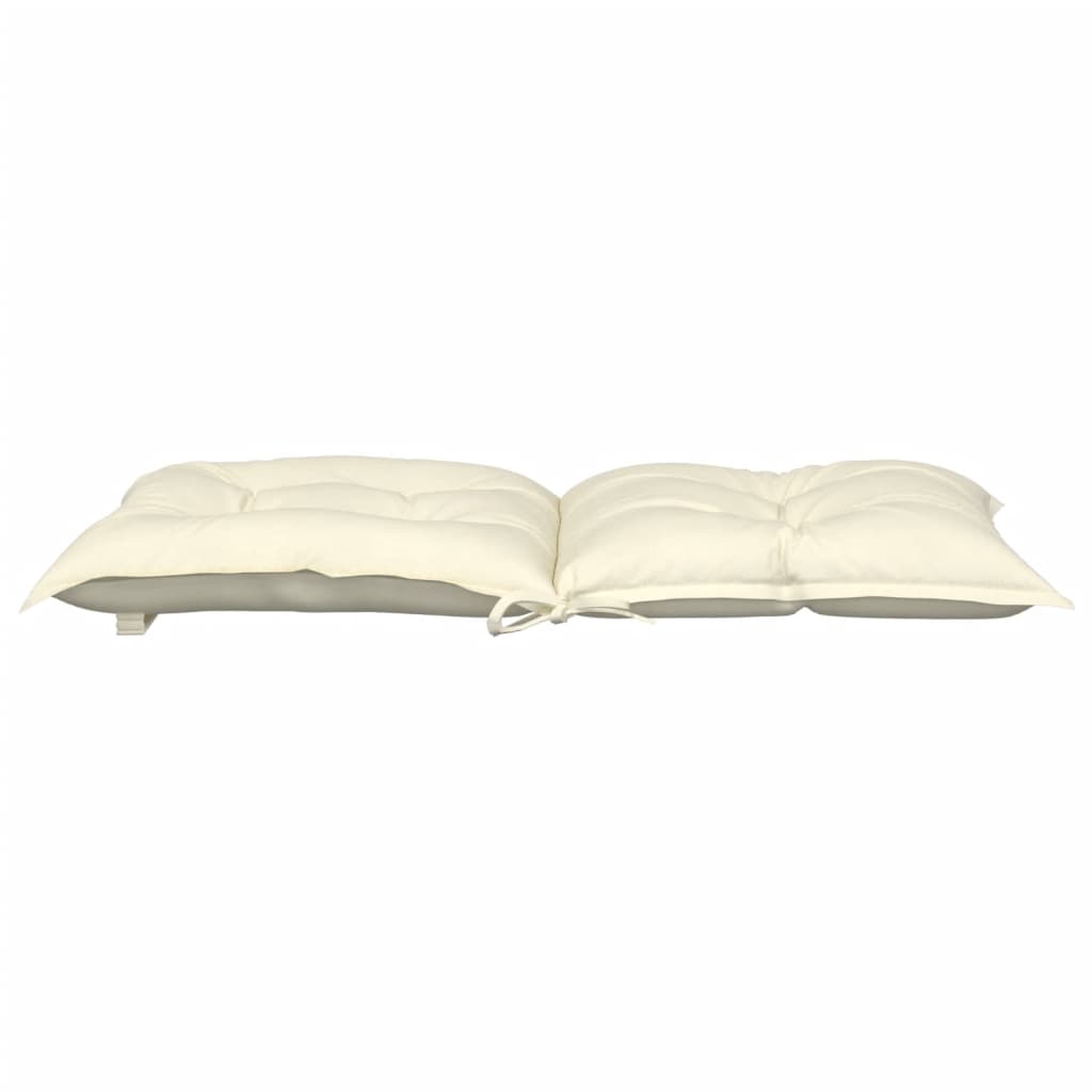 Garden Lowback Chair Cushions 4 pcs Cream 39.4"x19.7"x2.8" Fabric