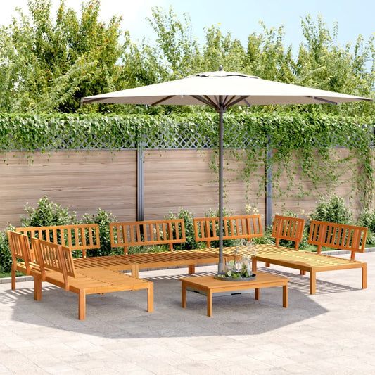 6 Piece Patio Pallet Sofa Set Solid Wood Acacia