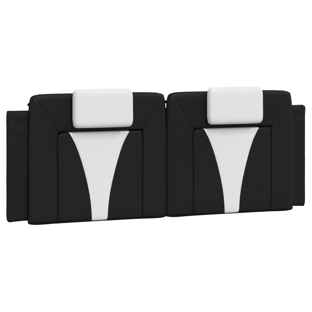 Bed Frame with LED without Mattress Black and White 53.9"x74.8"