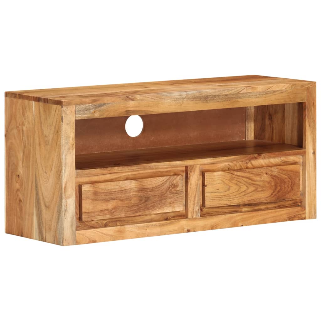 TV Stand 34.6"x11.8"x15.7" Solid Wood Acacia