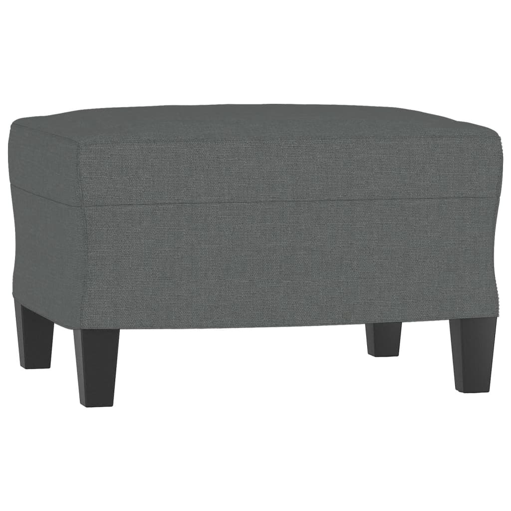 3-Seater Sofa with Footstool Dark Gray 70.9" Fabric