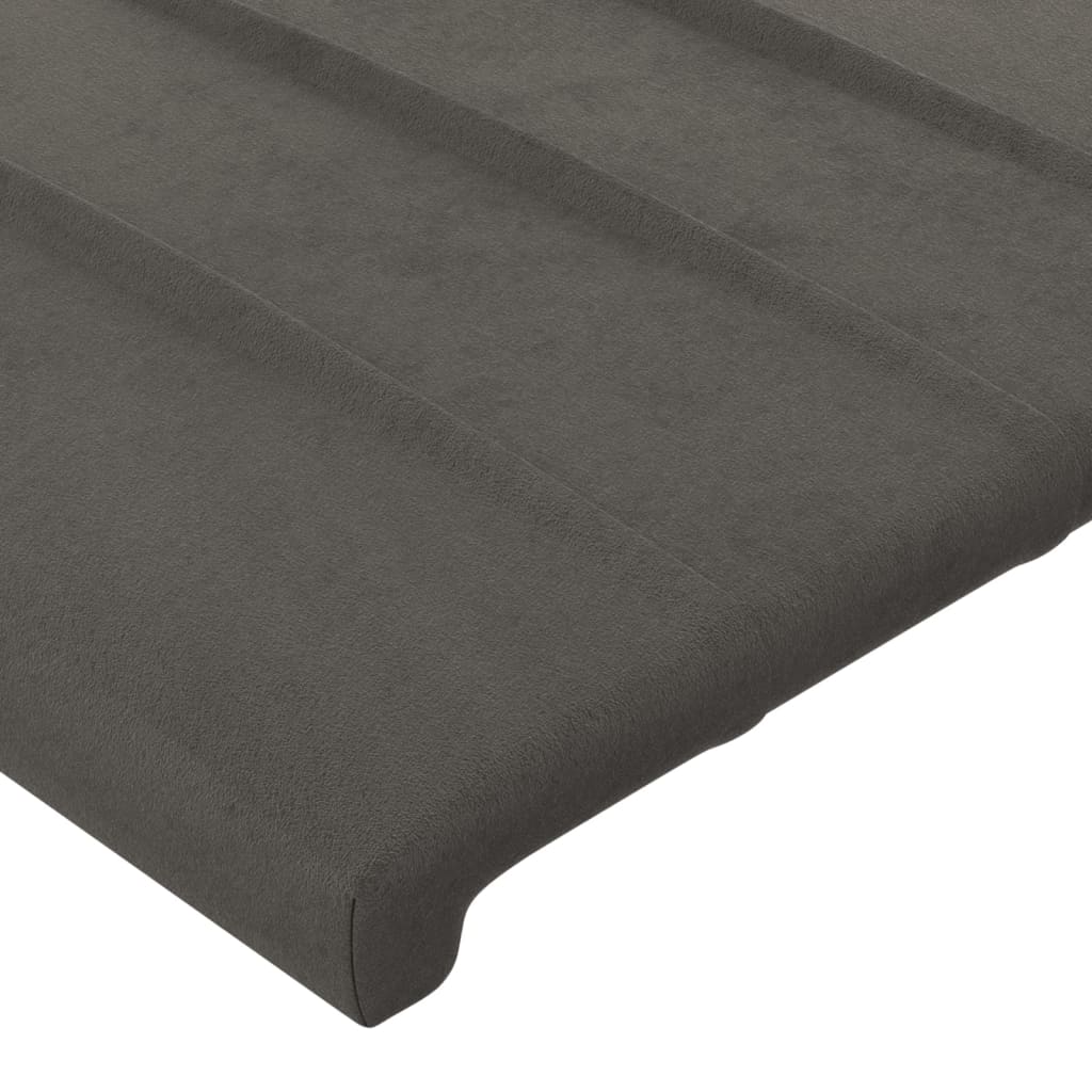 Headboard with Ears Dark Gray 72"x9.1"x30.7"/34.6" Velvet