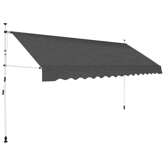 Manual Retractable Awning 137.8" Anthracite