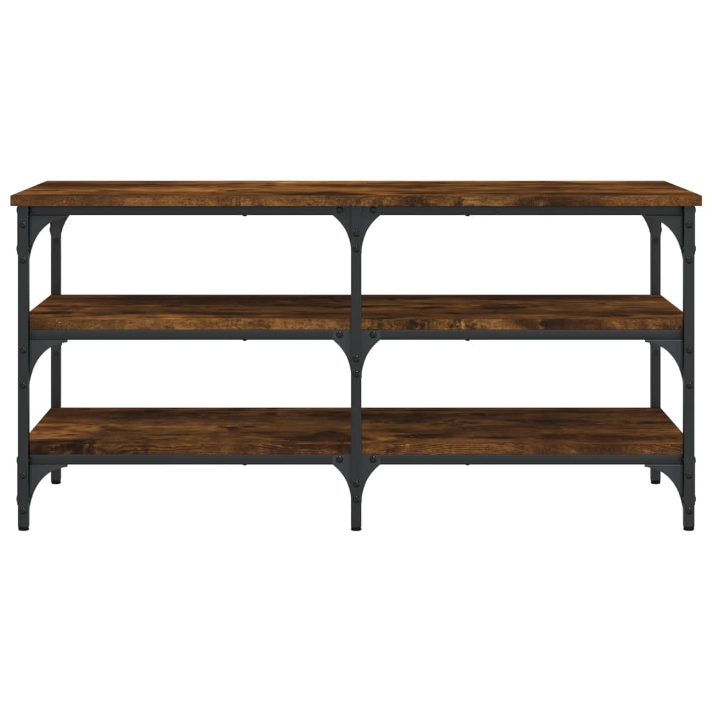 Shoe Bench Smoked Oak 39.4"x15.2"x19.3" Engineered Wood