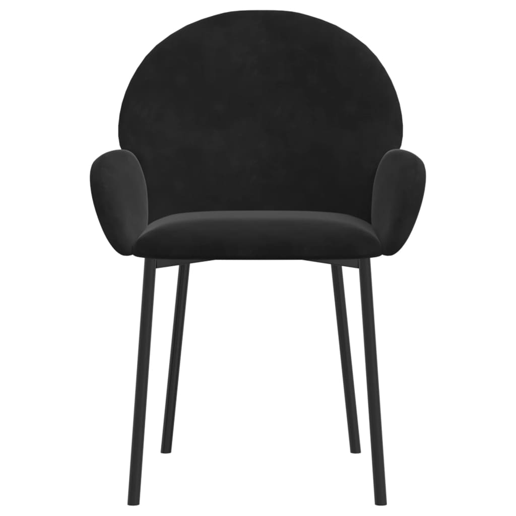 Dining Chairs 2 pcs Black Velvet