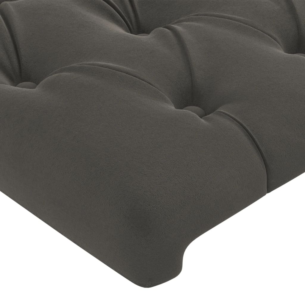 Headboard with Ears Dark Gray 40.6"x6.3"x30.7"/34.6" Velvet