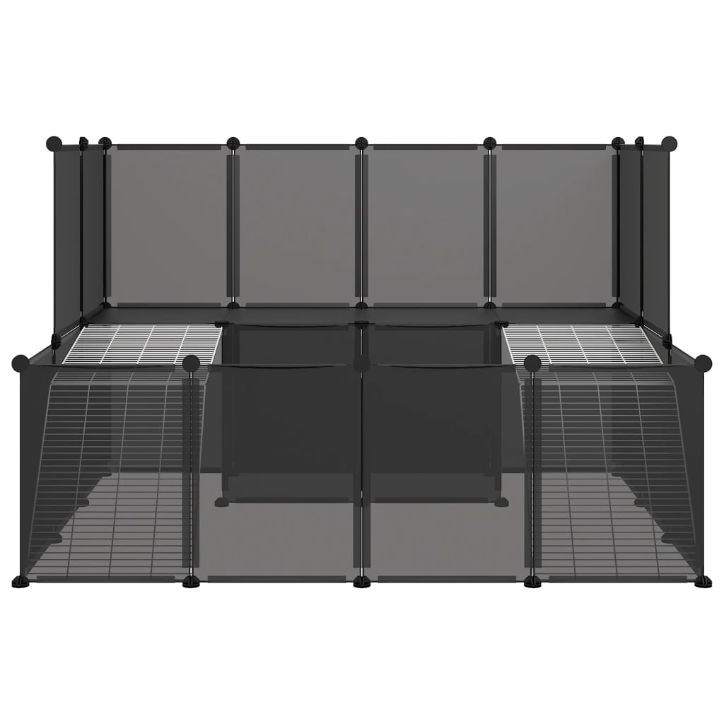 Small Animal Cage Black 56.3"x42.1"x36.6" PP and Steel