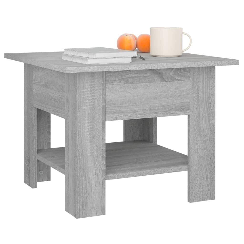 Coffee Table Gray Sonoma 21.7"x21.7"x16.5" Engineered Wood